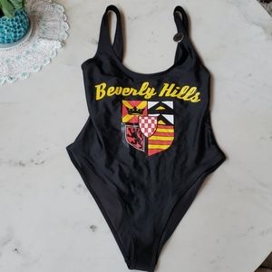 NWT Beverly Hills one piece black swimsuit size M